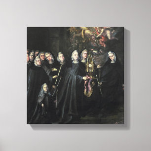 Toile Procession de saint Clare avec l'Eucharistie