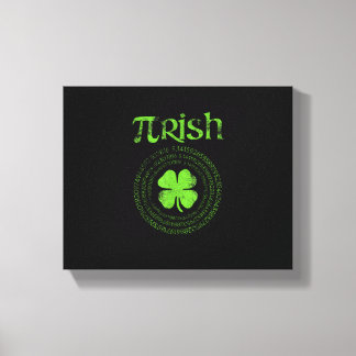 Toile Professeur de mathématiques irlandais Shamrock Vin