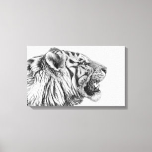 Toile Profil blanc de tigre par Svetlana