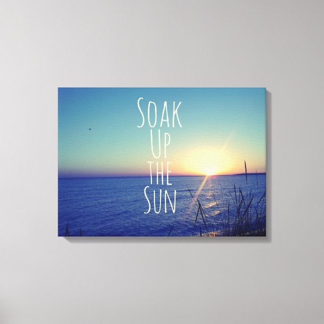 Toile Profitez de la plage Sun Quote (Recto)