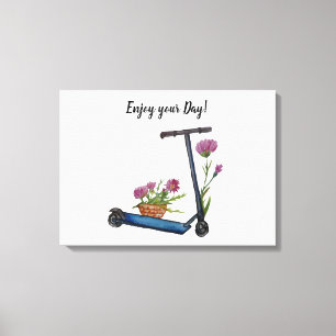 Toile Profitez de votre journée aquarelle Art Canvas Imp