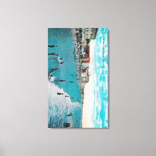 Toile Profitez des vagues à Ocean BeachLong Beach, CA