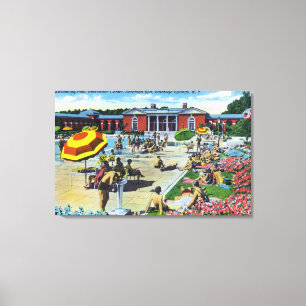 Toile Profitez du centre de loisirs Spa Saratoga