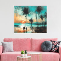 Promenade au crépuscule sur la plage