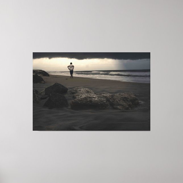 Toile Promenade Sur La Plage (Recto)
