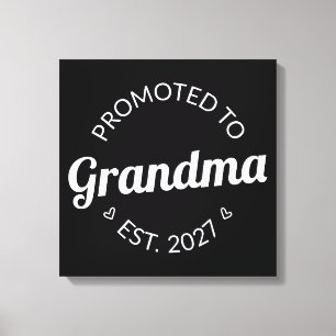 Toile Promue Grand-mère dès 2027 Nouvelle Mamie Je