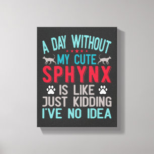 Toile Propriétaire Canadien De Chat Sphynx Sans Cheveux 