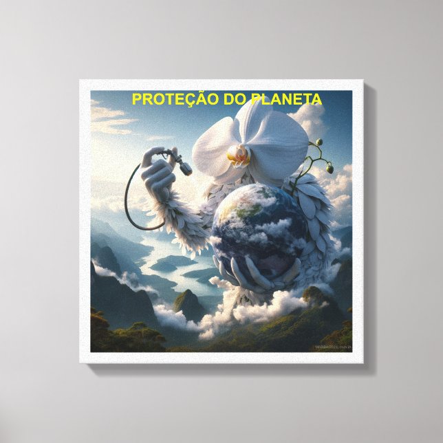 Toile PROTEÇÃO DO PLANETA - CANVAS esticada (Recto)
