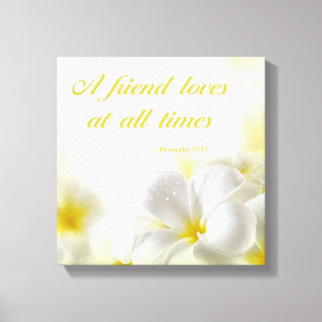 Toile Proverbes 17:17 | Citation Verse De La Bible (Recto)