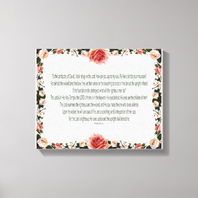 Toile Psaume 11, je me suis réfugié dans le Seigneur (Recto)