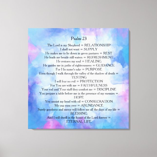 Toile Psaume 23 (Recto)