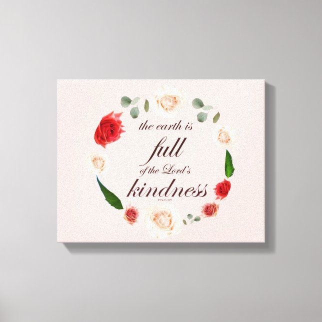 Toile Psaume 33, Full Kindness, Botanic (Recto)