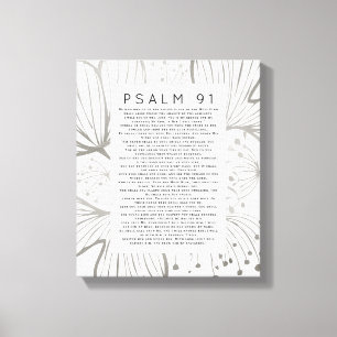 Toile Psaume 91 Ecriture Art Feuille botanique