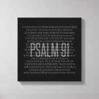 Psaume 91 Ecriture Noire & Blanc Art Moderne Mur