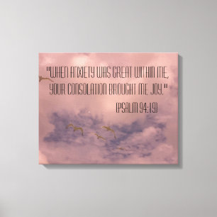 Toile Psaume biblique 94:19 Belle peinture Sky