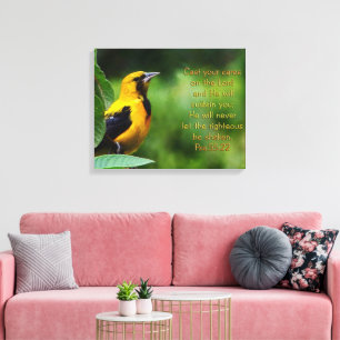 Toile Psaumes 55:22 Inspirationnel