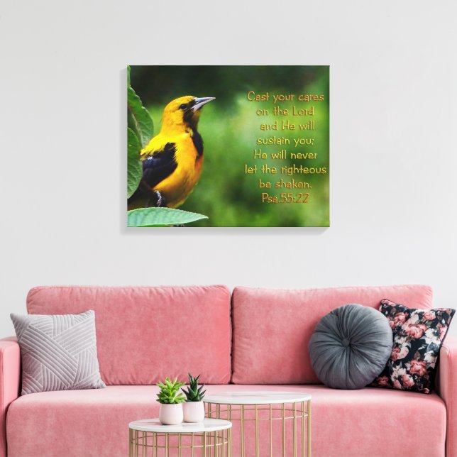 Toile Psaumes 55:22 Inspirationnel (Insitu(Salon))
