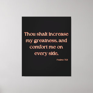 Toile Psaumes 71:21 Bible Verse KJV Wall Art