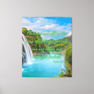 Toile Psaumes 71:9 Bible Verse KJV Pic Wall Art