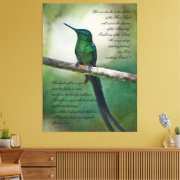 Toile Psaumes 91:1-4 Tableaux Inspirationnels