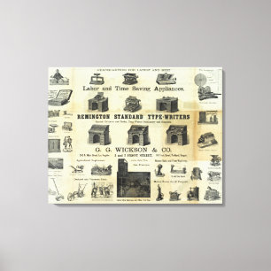 Toile Publicité avec la carte de guide