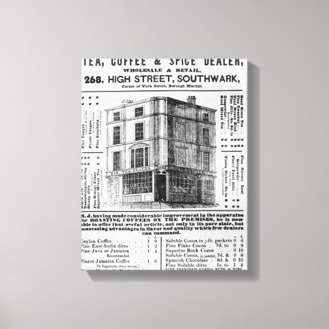 Toile Publicité pour Robert Jones, Tea (Recto)