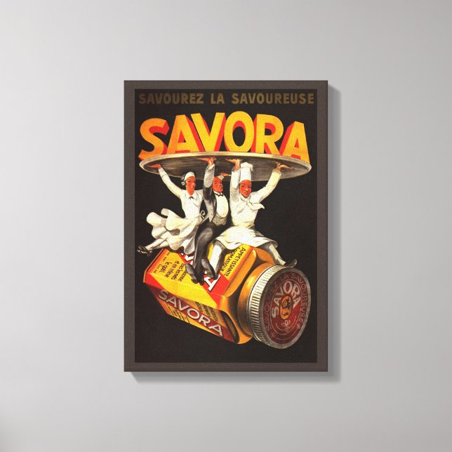 Toile Publicité vintage Savora Conditionnement (Recto)