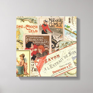 Toile Publicité Vintage sur le chocolat français