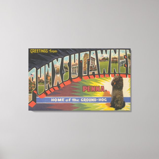 Toile Punxsutawney, Pennsylvanie (Groundhog) (Recto)