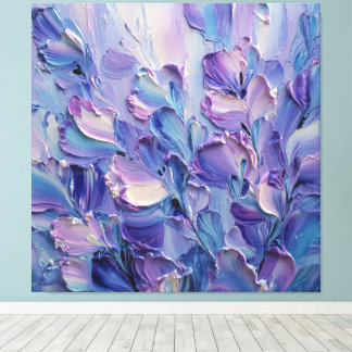 Toile Purple Lavender Blue Petal Texture Abstract Wall A