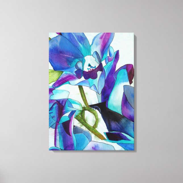 Toile Purple Singapour orchidée aquarelle (Recto)