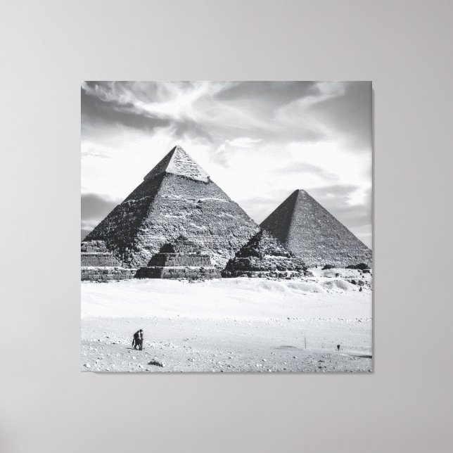Toile Pyramides noires et blanches (Recto)