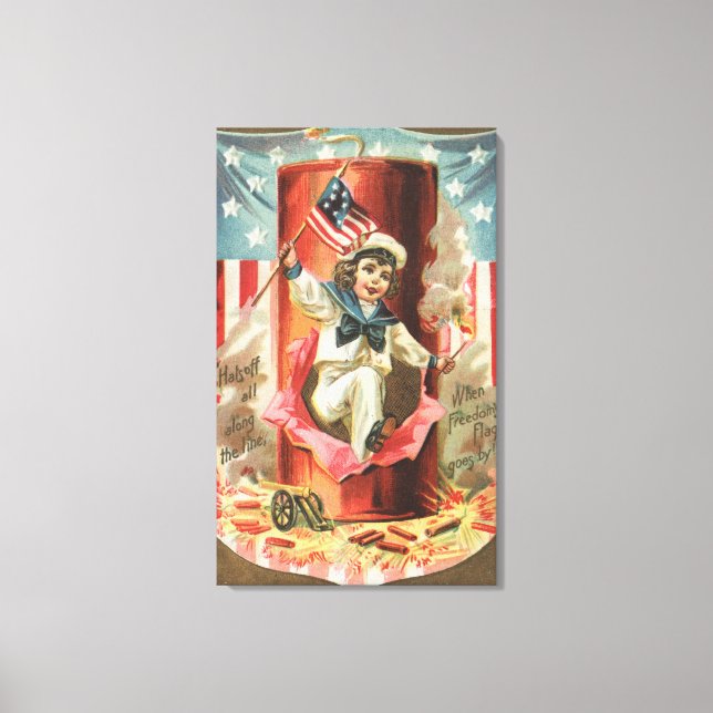 Toile Quand le drapeau de la liberté passe (Recto)