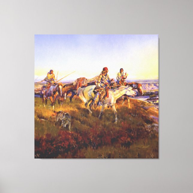 Toile "Quand les hommes blancs deviennent rouges" par Ch (Recto)