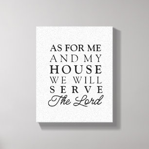 Toile Quant à moi et ma maison Joshua 24:15 Verse de la 