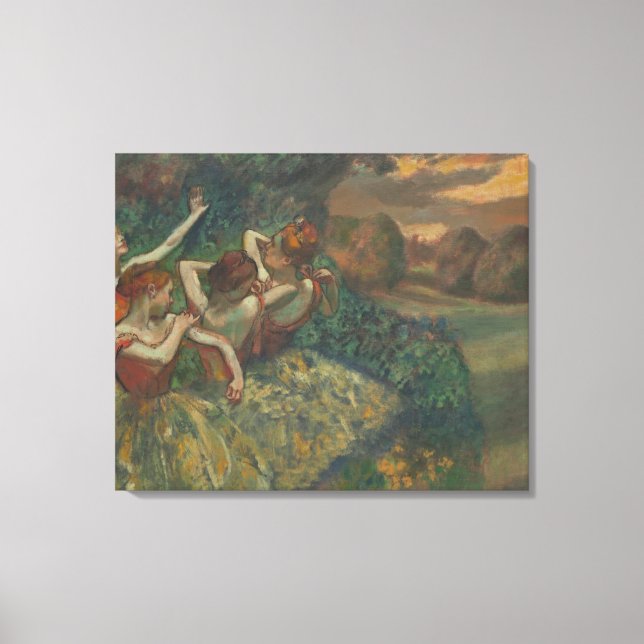 Toile Quatre danseurs d'Edgar Degas, Ballet Fine Art (Recto)