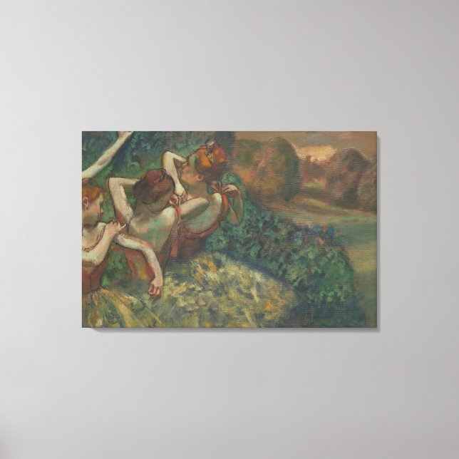 Toile Quatre Danseurs, Peinture impressionniste, Edgar D (Recto)