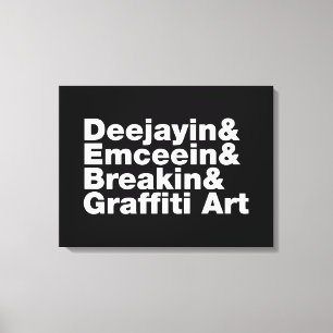 Toile Quatre éléments de l'Hip hop
