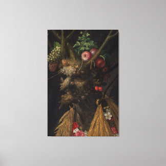 Toile Quatre saisons en une tête - Giuseppe Arcimboldo