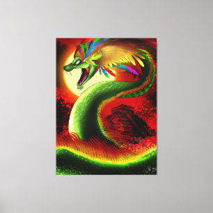 Toile Quetzalcoatl le Dieu aztèque