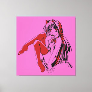 Toile R & B Manga, Neko Catgirl Furry Loli Anime