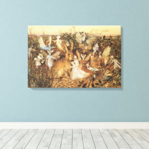Toile Rabbit Parmi les fées, contes de fées Vintages
