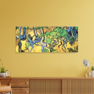 Toile Racines et troncs d'arbres par Vincent van Gogh
