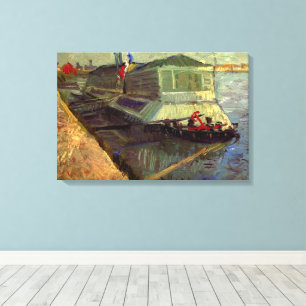 Toile Radeau de bain sur la Seine Asniere de Vincent van