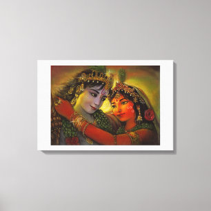 TOILE RADHA KRISHNA HINDU DIEUX
