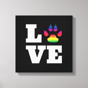 Toile Rainbow paw