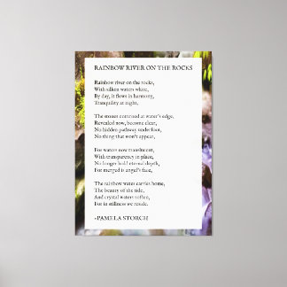 Toile Rainbow River on the Rocks Poem par Pamela Storch