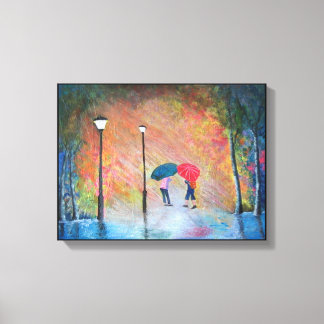 Toile Rainy School Day en Corée Parapluie pour enfants