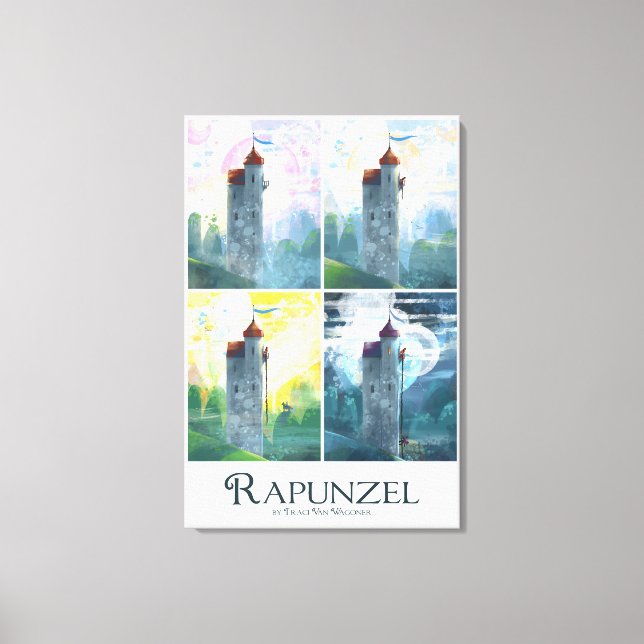 Toile Rapunzel du matin à la nuit (Recto)