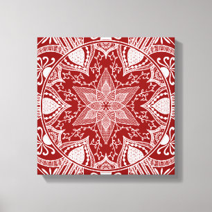 Toile Raspberry Mandala